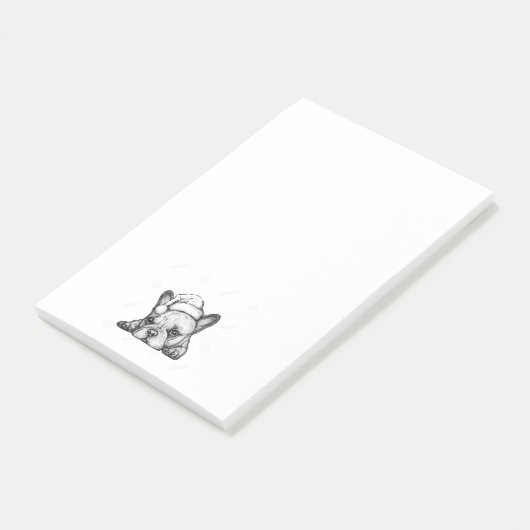 Frenchie Bulldog Postit Post-it® Notes (Schuin)