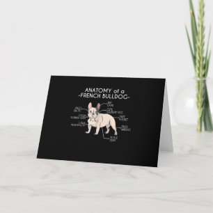 Frenchie Cadeau   Anatomie van een Franse Bulldog Kaart