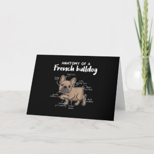 Frenchie Cadeau Anatomie van een Franse Bulldog Kaart