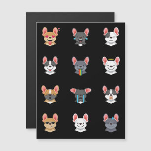 Frenchie Cadeau   Emotioneel Gezicht Franse Bulldo Magnetische Uitnodiging