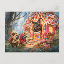Frenchie Candy Cottage Fairy Tale Scene