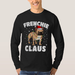 Frenchie Claus Cute French Bulldog met kerstmis T-shirt