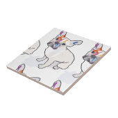 frenchie clown tegeltje (Zijkant)