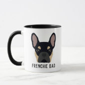 Frenchie Dad Black en Tan French Bulldog Mok (Links)