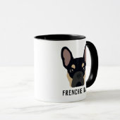 Frenchie Dad Black en Tan French Bulldog Mok (Voorkant rechts)