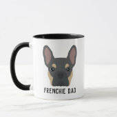 Frenchie Dad Blue en Tan French Bulldog Mok (Links)