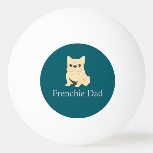Frenchie Dad, cream French bulldog. Pingpongbal (Voorkant)