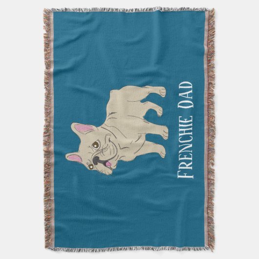 Frenchie Dad Deken (Voorkant Verticaal)