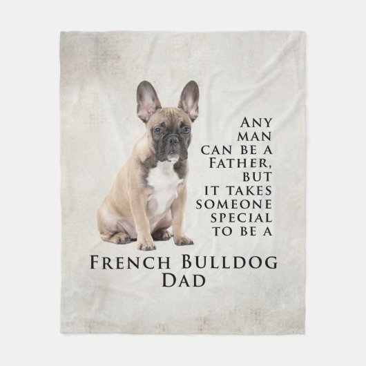 Frenchie Dad Fleece Blanket (Voorkant)
