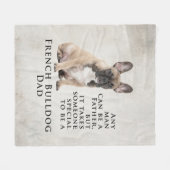 Frenchie Dad Fleece Blanket (Voorkant (Horizontaal))
