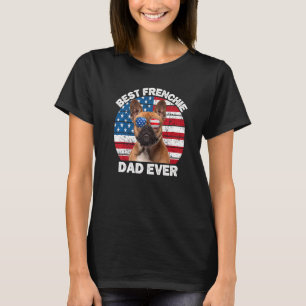 Frenchie Dad French Bulldog Eigenaar op 4 juli T-shirt