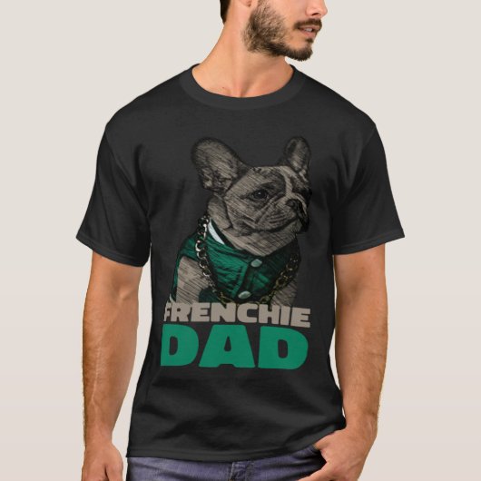 Frenchie Dad French Bulldog Pap T-shirt (Voorkant)