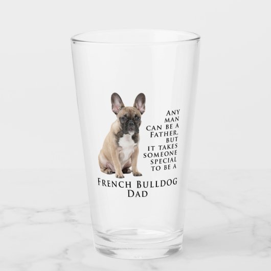 Frenchie Dad Glass Tumbler (Voorkant)