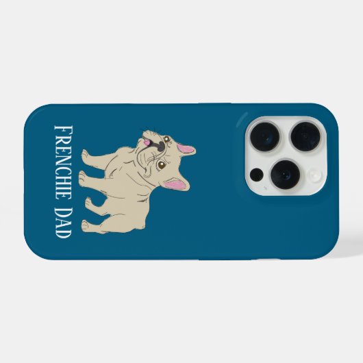 Frenchie Dad iPhone Hoesje (Achterkant horizontaal)