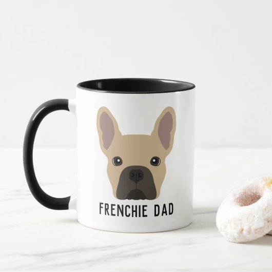 Frenchie Dad Light Fawn French Bulldog Mok (Met donut)
