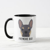 Frenchie Dad Lila en Tan French Bulldog Mok (Links)