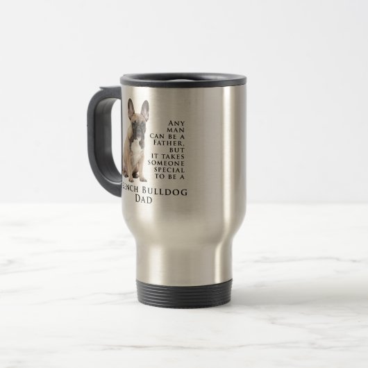 Frenchie Dad Travel Mug Reisbeker (Voorkant links)