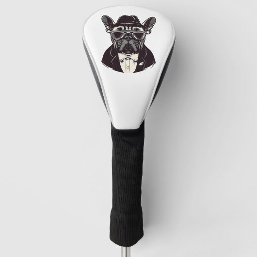 Frenchie de gangster golfheadcover (Voorkant)