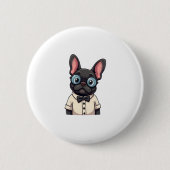 Frenchie De Heren Kopie (3) Ronde Button 5,7 Cm (Voorkant)