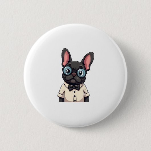 Frenchie De Heren Kopie (3) Ronde Button 5,7 Cm (Voorkant)