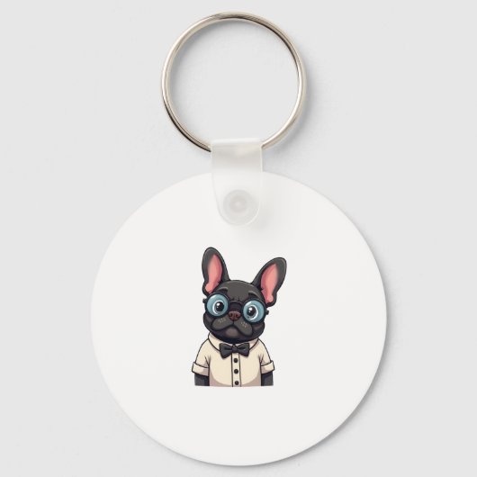Frenchie De Heren Kopie (3) Sleutelhanger (Voorkant)