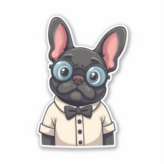 Frenchie De Heren Kopie (3) Sticker (Voorkant)