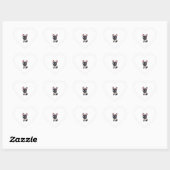 Frenchie De Heren Kopie (4) Hart Sticker (Vel)