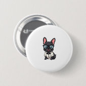 Frenchie De Heren Kopie (4) Ronde Button 5,7 Cm (Voorkant /achterkant)