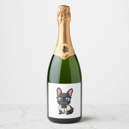 Frenchie De Heren Kopie (4) Sparkling Wijnetiket (Voorkant)