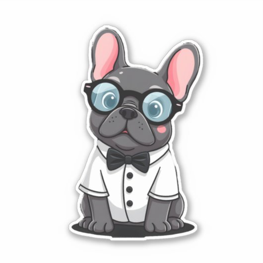 Frenchie De Heren Kopie (5) Sticker (Voorkant)