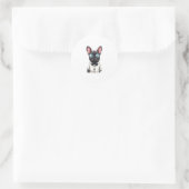 Frenchie De Heren Kopie (6) Ronde Sticker (Tas)