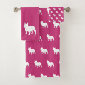Frenchie Dog 3-stukdoekdoekset Franse bulldog Bad Handdoek (Insitu)