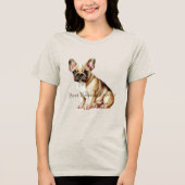 Frenchie Dog Beste Vriend Tri-Blend Shirt (Voorkant)