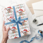 Frenchie Dog Christmas Wrapping Paper Cadeaupapier<br><div class="desc">kerstpapier met bulletsjerpatroon Wrapping Paper - White.</div>