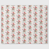 Frenchie Dog Christmas Wrapping Paper Cadeaupapier (Vlak)