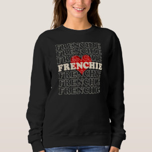 Frenchie Dog Cute Heart Retro Trui
