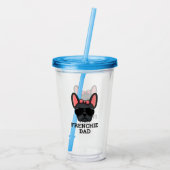 Frenchie Dog Dad Black Bulldog Acryl Drinkbeker (Achterkant)