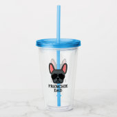 Frenchie Dog Dad Blue French Bulldog Acryl Drinkbeker (Voorkant)