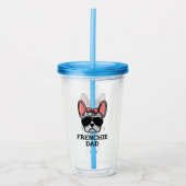 Frenchie Dog Dad Blue Merle French Bulldog Acryl Drinkbeker (Voorkant)