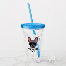 Frenchie Dog Dad Lila en Tan French Bulldog