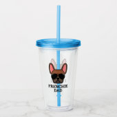 Frenchie Dog Dad Red Fawn French Bulldog Acryl Drinkbeker (Voorkant)