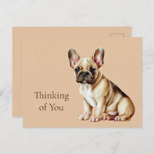 Frenchie Dog denkt aan je Briefkaart