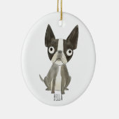 Frenchie Dog Keramisch Ornament (Rechts)