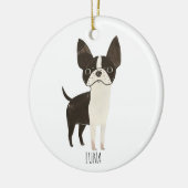 Frenchie Dog Keramisch Ornament (Links)