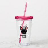 Frenchie Dog mam Black Bulldog Acryl Drinkbeker (Achterkant)