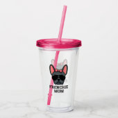 Frenchie Dog mam Blue French Bulldog Acryl Drinkbeker (Achterkant)