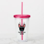 Frenchie Dog mam Blue French Bulldog Acryl Drinkbeker (Voorkant)