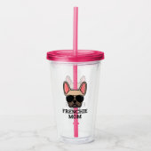 Frenchie Dog mam Light Fawn French Bulldog Acryl Drinkbeker (Voorkant)