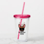 Frenchie Dog mam Red Fawn Bulldog Acryl Drinkbeker (Achterkant)
