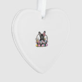 Frenchie Dog Pasen Frenchie Dog Eieren Kunst T-Shi Ornament (voorkant)